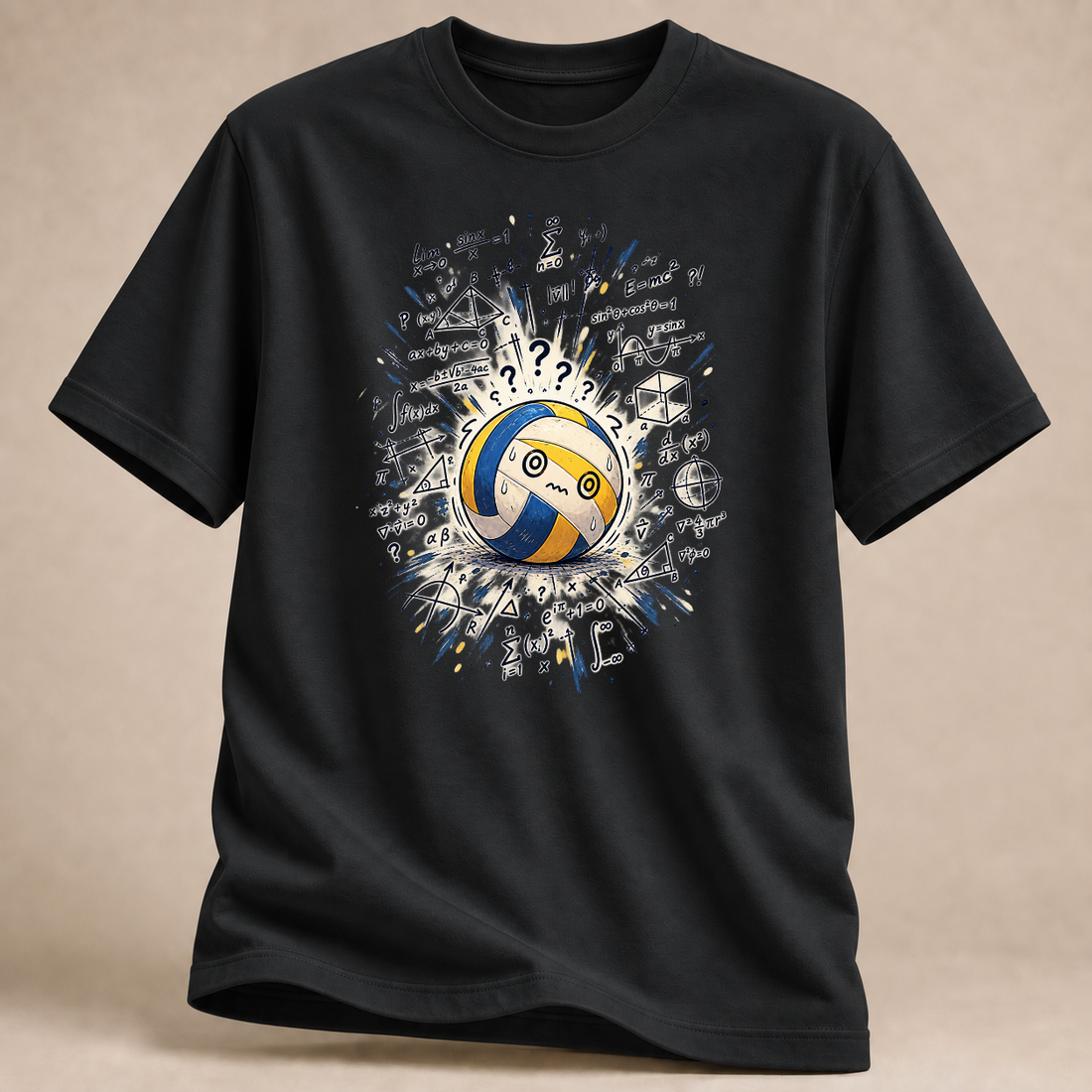 RÜCKRAUM – Volleyball-Explosion – Mathe T-Shirt – Black