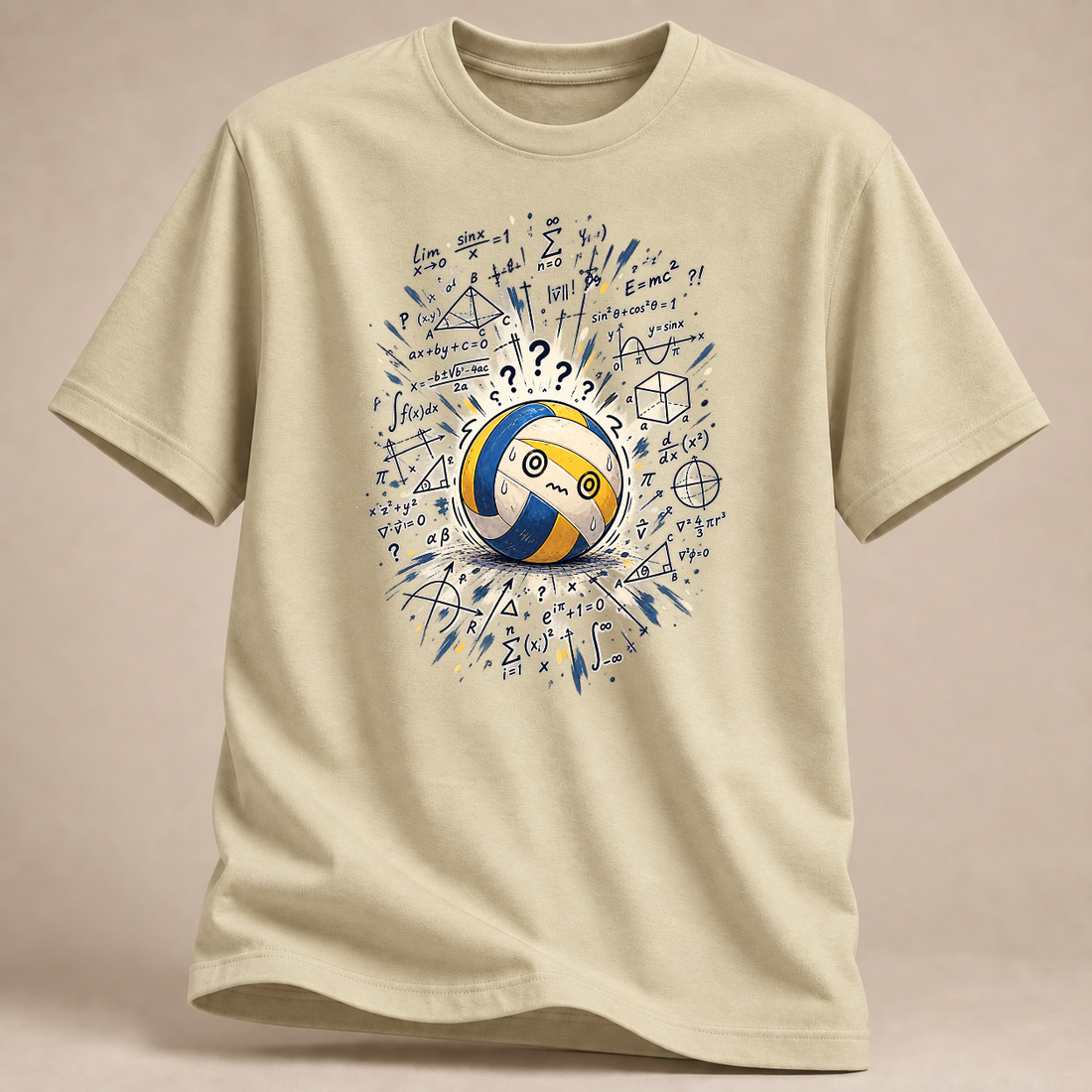 RÜCKRAUM – Volleyball-Explosion – Mathe T-Shirt – Natural