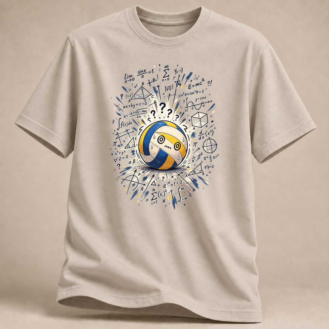 RÜCKRAUM – Volleyball-Explosion – Mathe T-Shirt – Sand