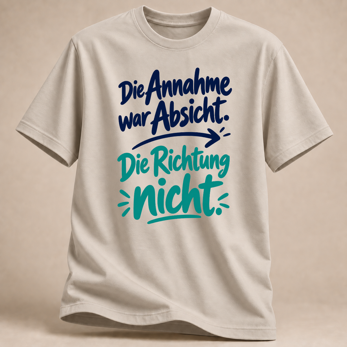 RÜCKRAUM – Die Annahme war Absicht – Volleyball T-Shirt – Sand