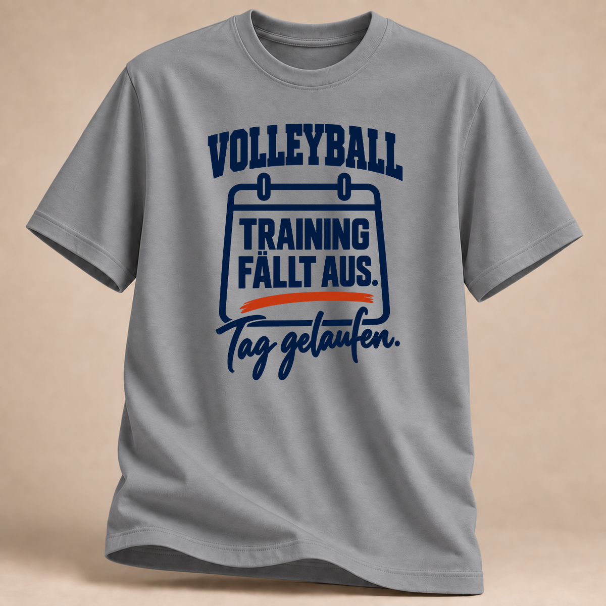 RÜCKRAUM – Volleyball-Training fällt aus – T-Shirt – Sportgrau meliert