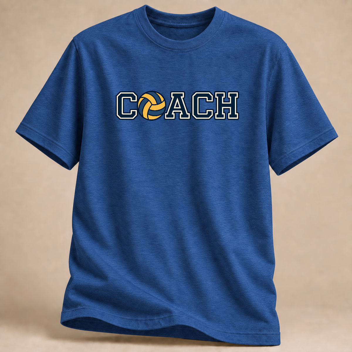RÜCKRAUM – Coach – Volleyball T-Shirt – Royalblau meliert