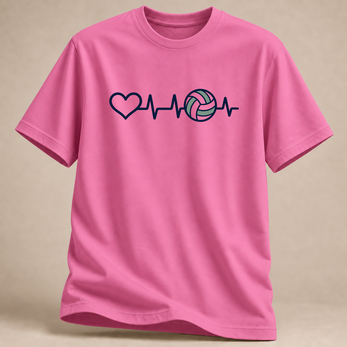 RÜCKRAUM – Volleyball-Herzschlag – T-Shirt – Azalee