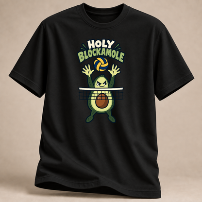 Holy Blockamole – Volleyball T-Shirt – Schwarz