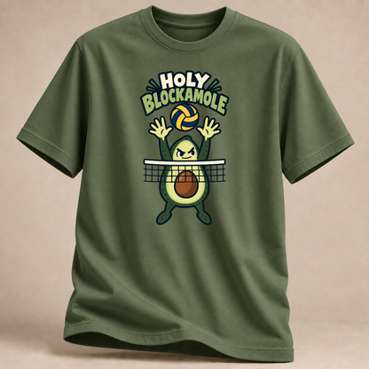 Holy Blockamole – Volleyball T-Shirt – Militärgrün