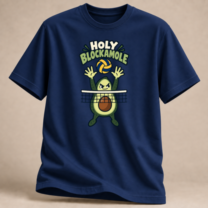 Holy Blockamole – Volleyball T-Shirt – Marineblau