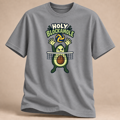 Holy Blockamole – Volleyball T-Shirt – Sportgrau meliert