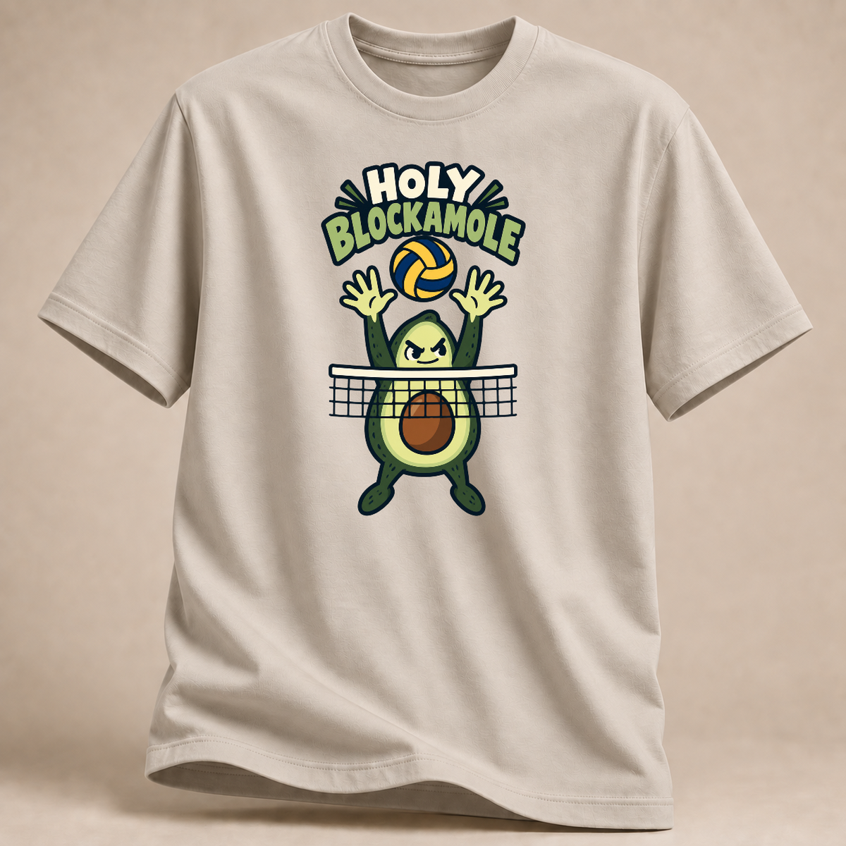 Holy Blockamole – Volleyball T-Shirt – Sand