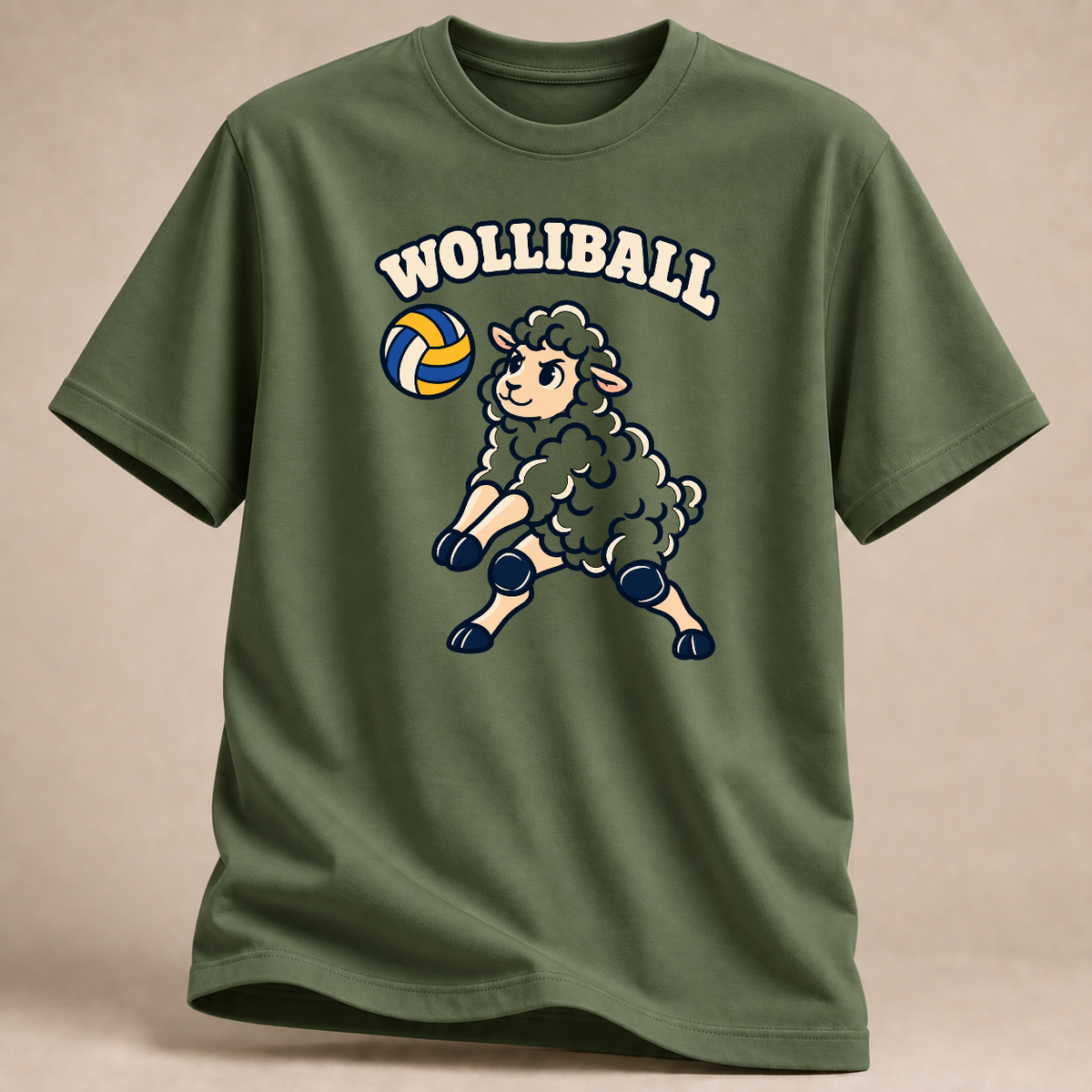 RÜCKRAUM – Wolliball – Volleyball T-Shirt – Militärgrün