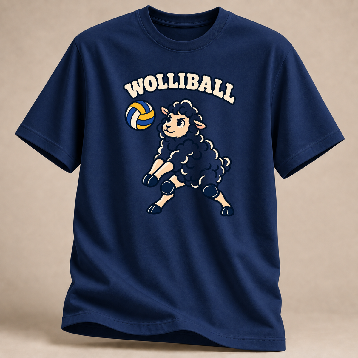 RÜCKRAUM – Wolliball – Volleyball T-Shirt – Marineblau