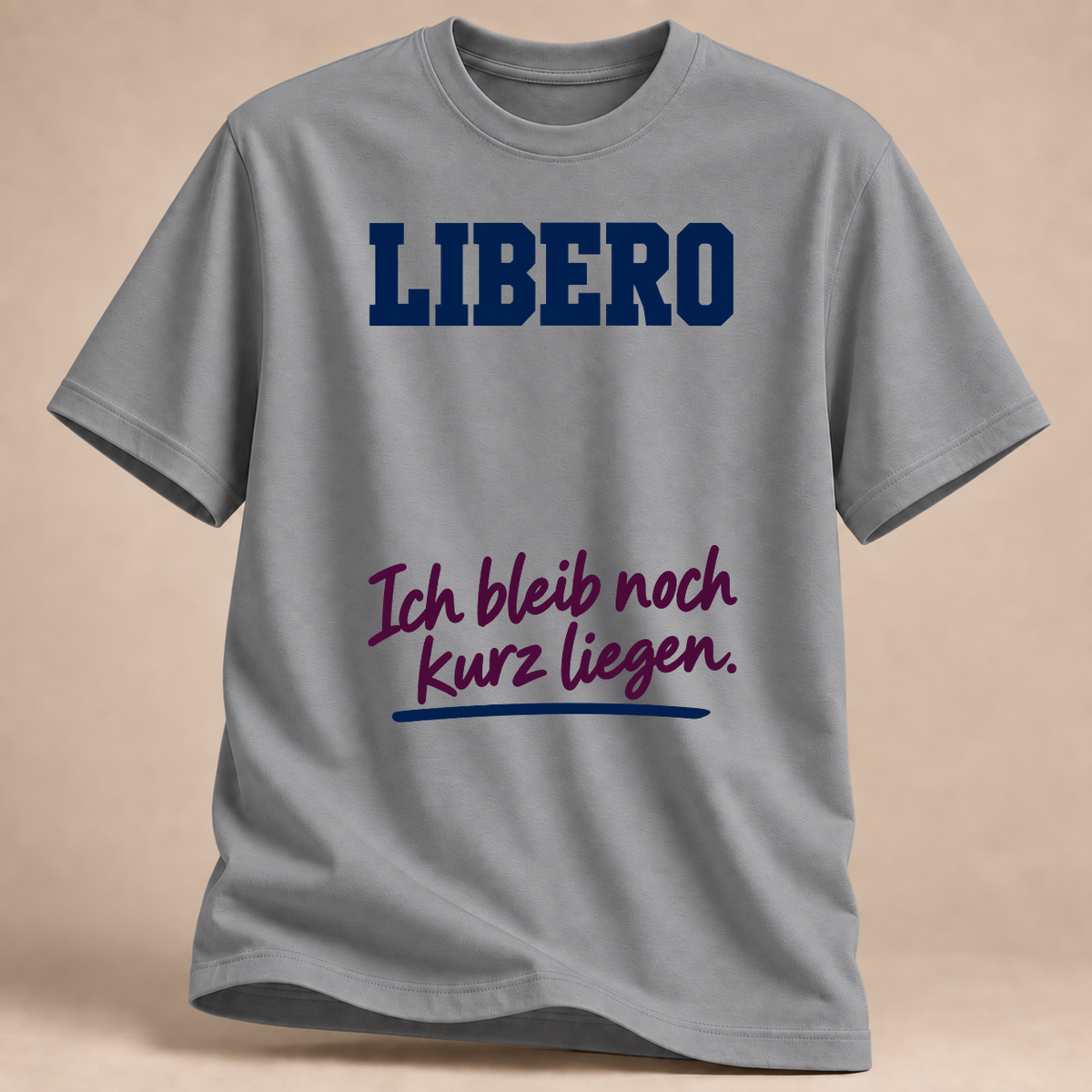 RÜCKRAUM – Libero – Volleyball T-Shirt – Sportgrau meliert