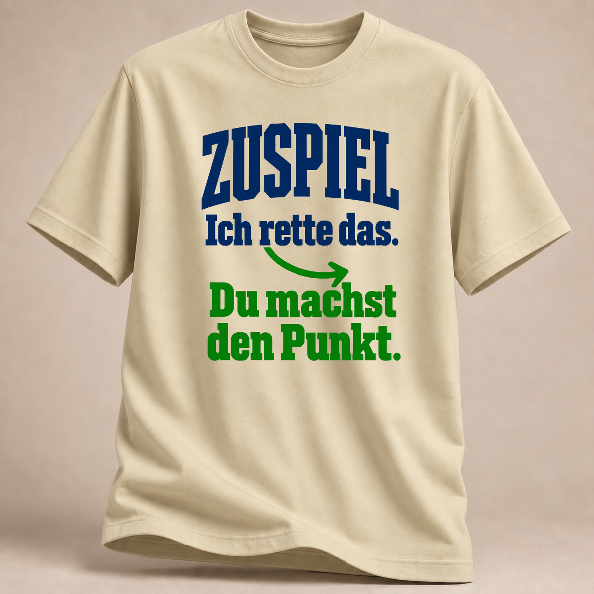 RÜCKRAUM – Zuspiel – Volleyball T-Shirt – Naturweiß