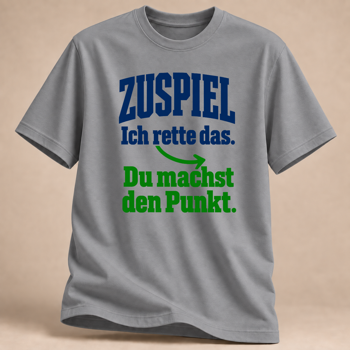 RÜCKRAUM – Zuspiel – Volleyball T-Shirt – Sportgrau meliert