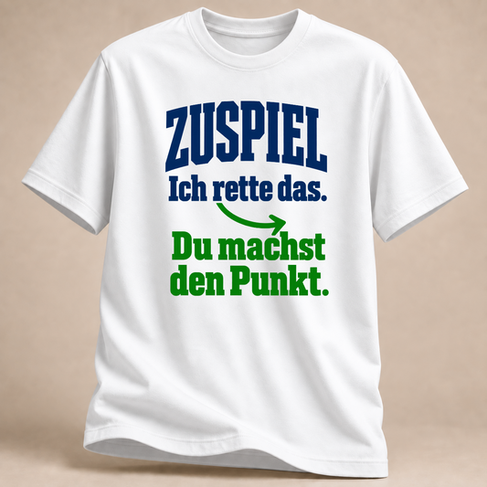 RÜCKRAUM – Zuspiel – Volleyball T-Shirt – Weiß