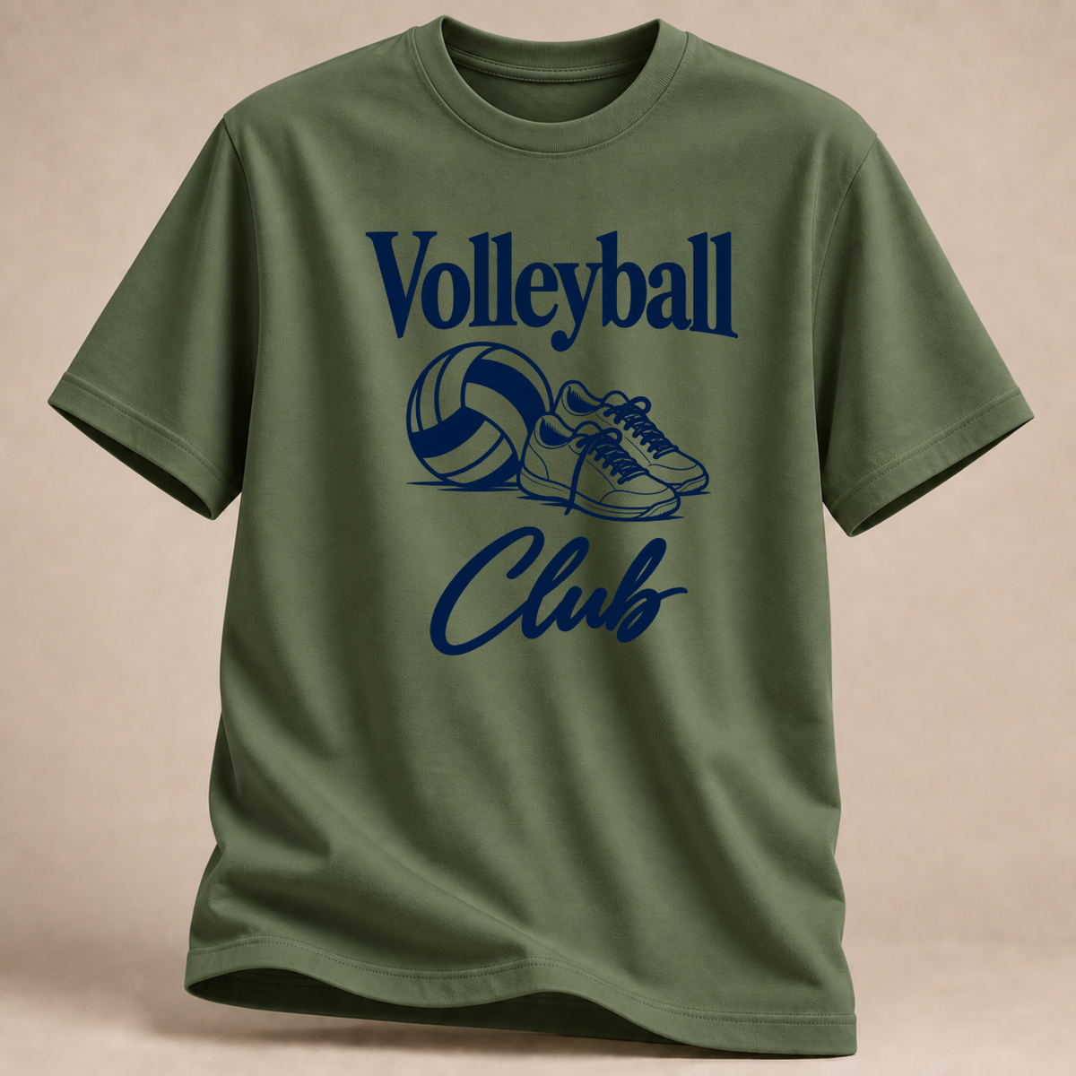 RÜCKRAUM – Volleyball-Club T-Shirt – Militärgrün