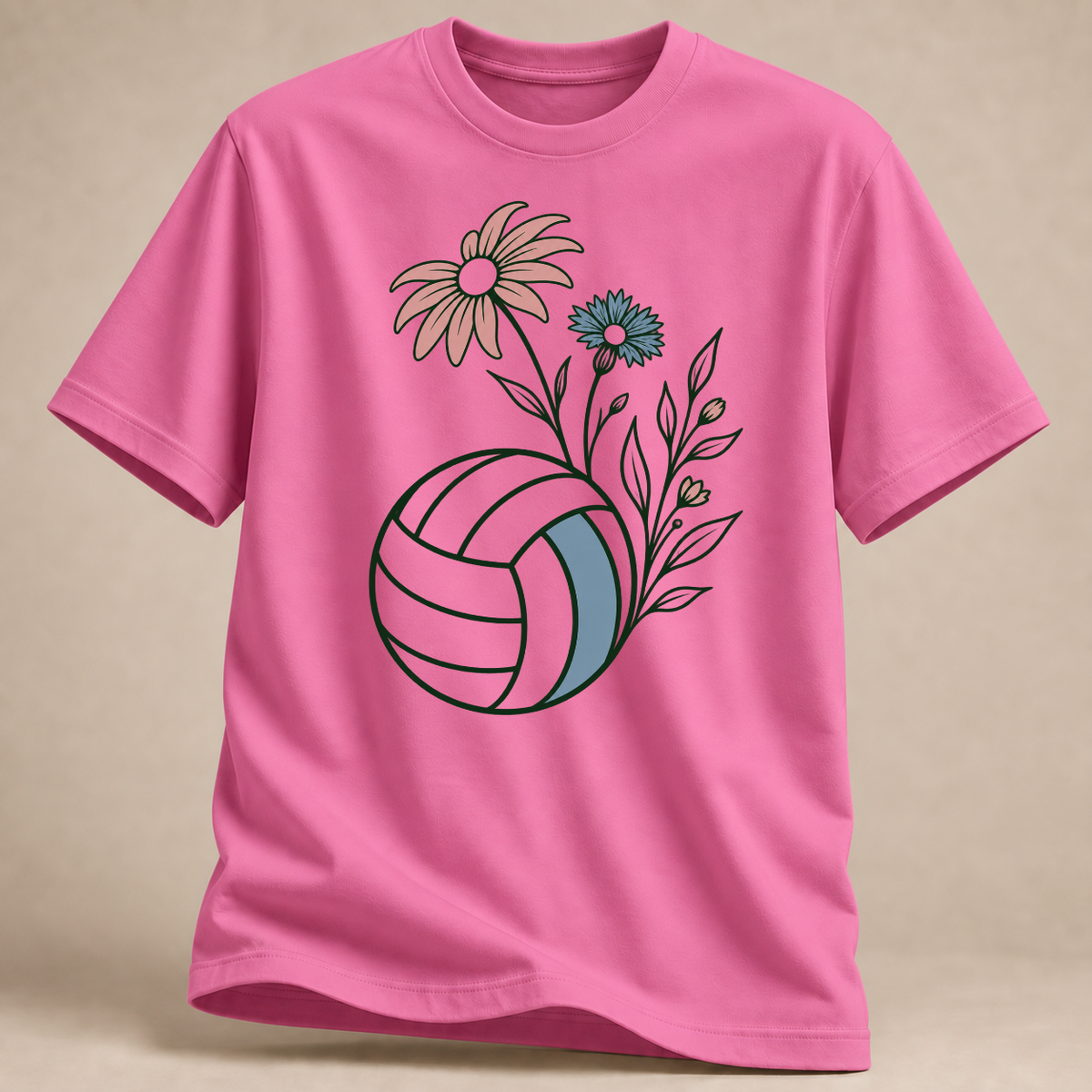 RÜCKRAUM – Volleyball-Blumen T-Shirt – Azalee