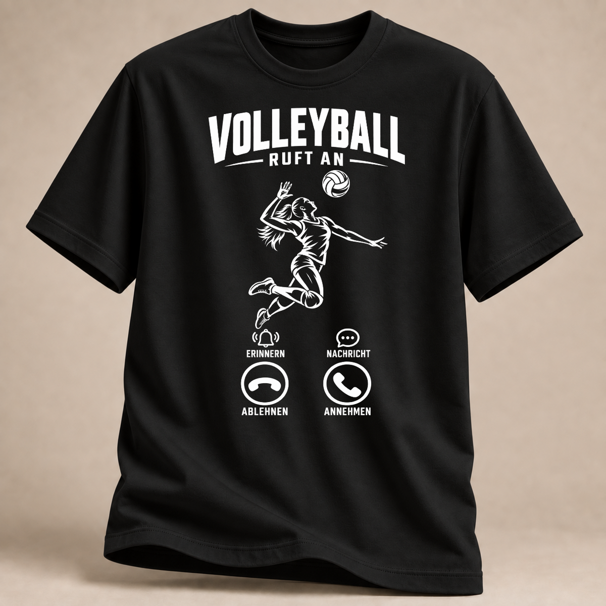 RÜCKRAUM – Volleyball ruft an T-Shirt – Black