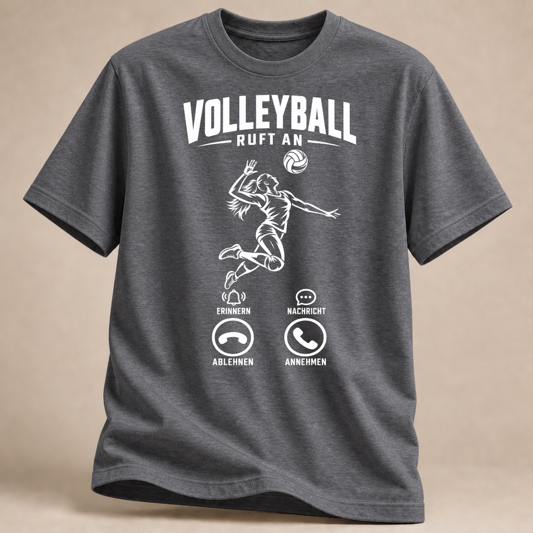 RÜCKRAUM – Volleyball ruft an T-Shirt – Graphite Heather