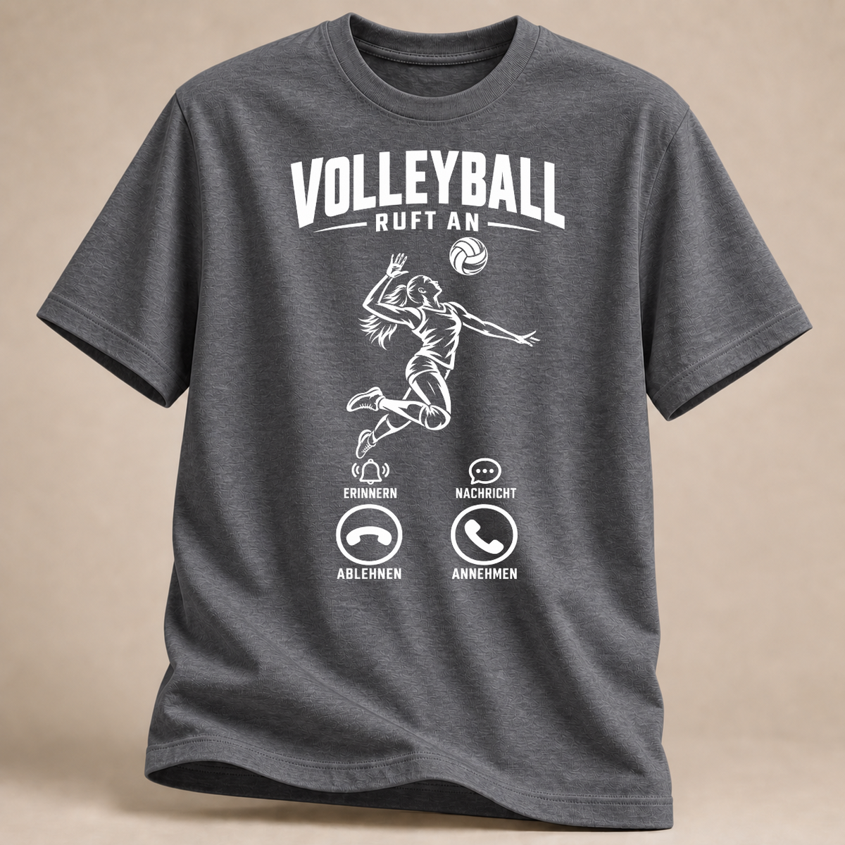RÜCKRAUM – Volleyball ruft an T-Shirt – Graphite Heather