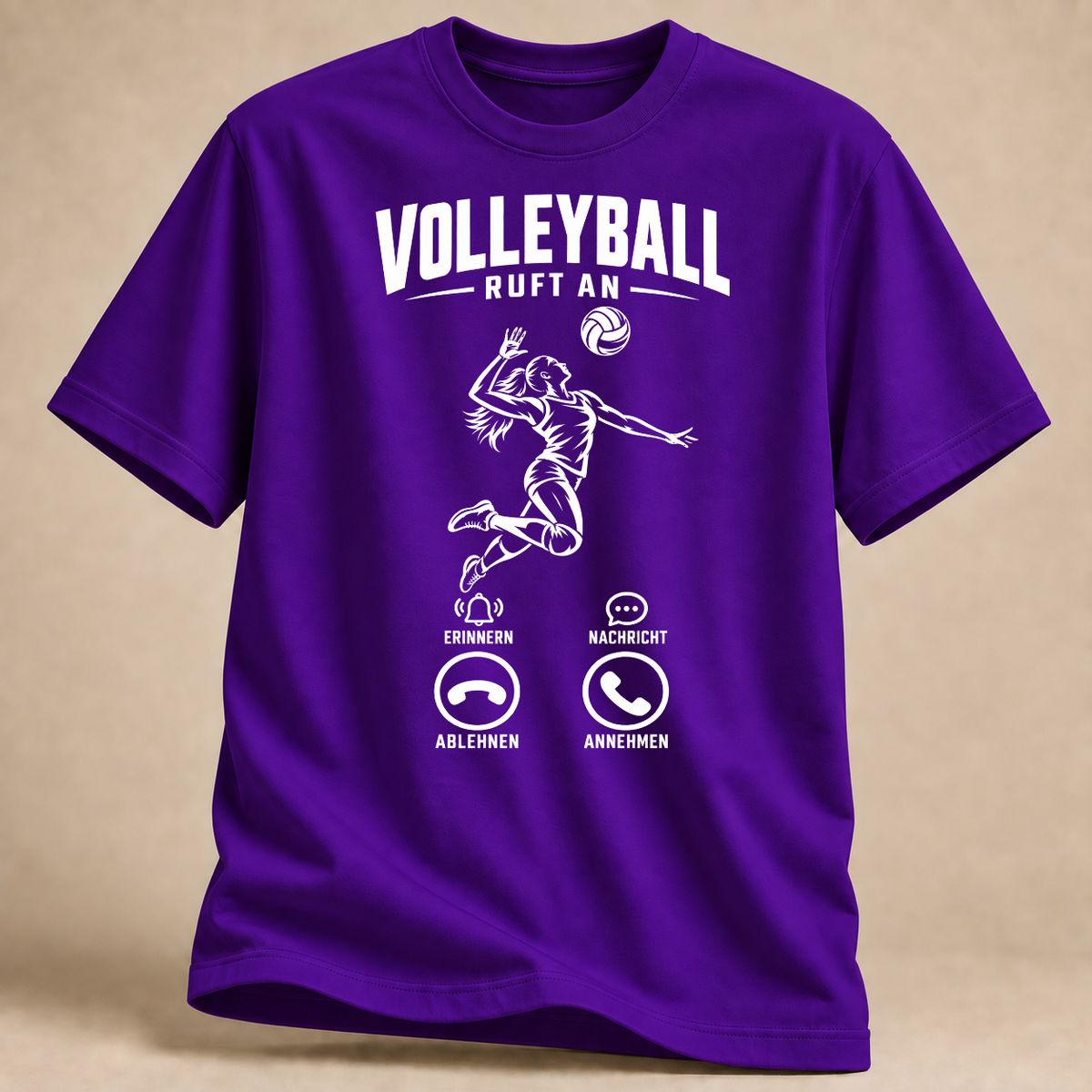RÜCKRAUM – Volleyball ruft an T-Shirt – Purple