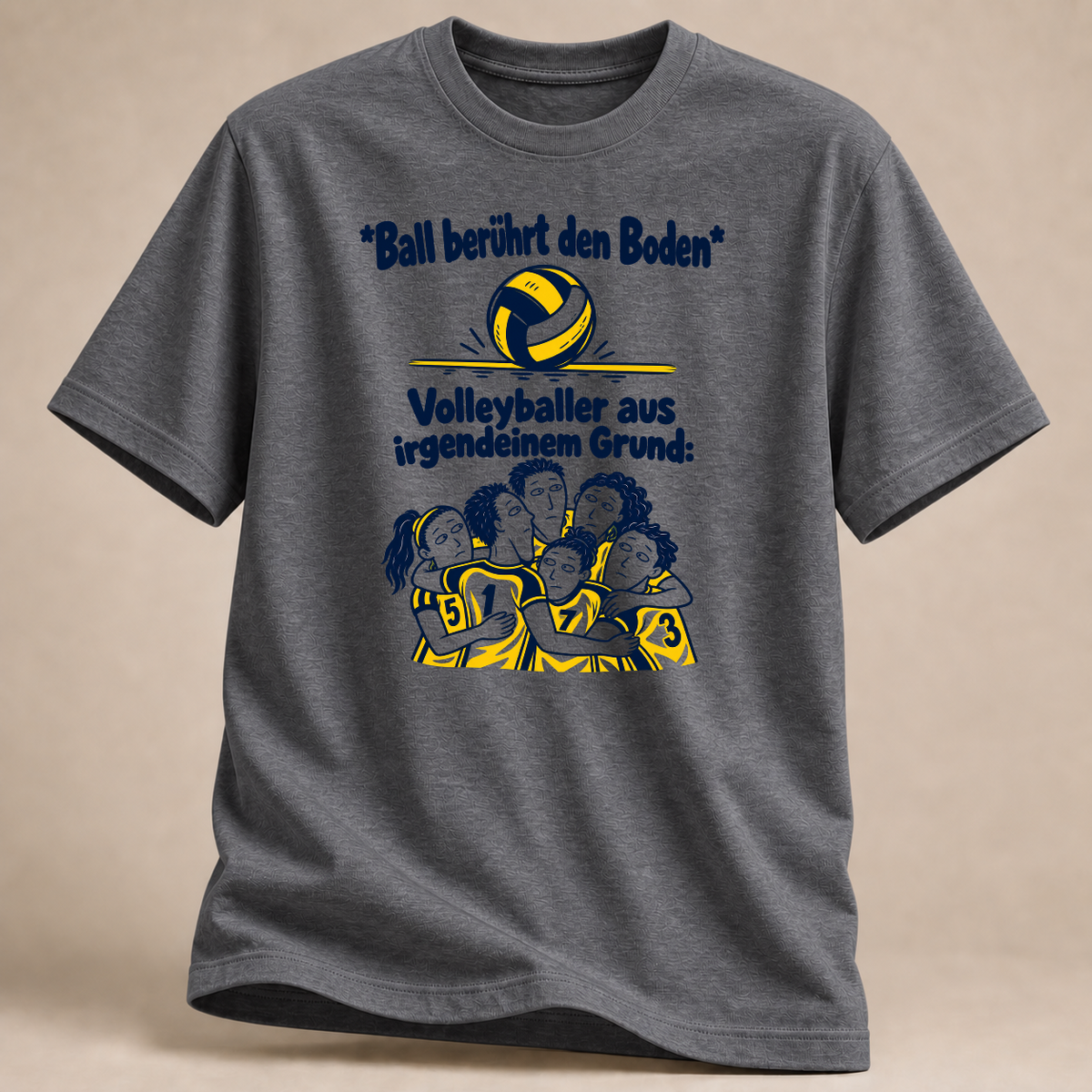 RÜCKRAUM – Ball berührt den Boden T-Shirt – Graphite Heather