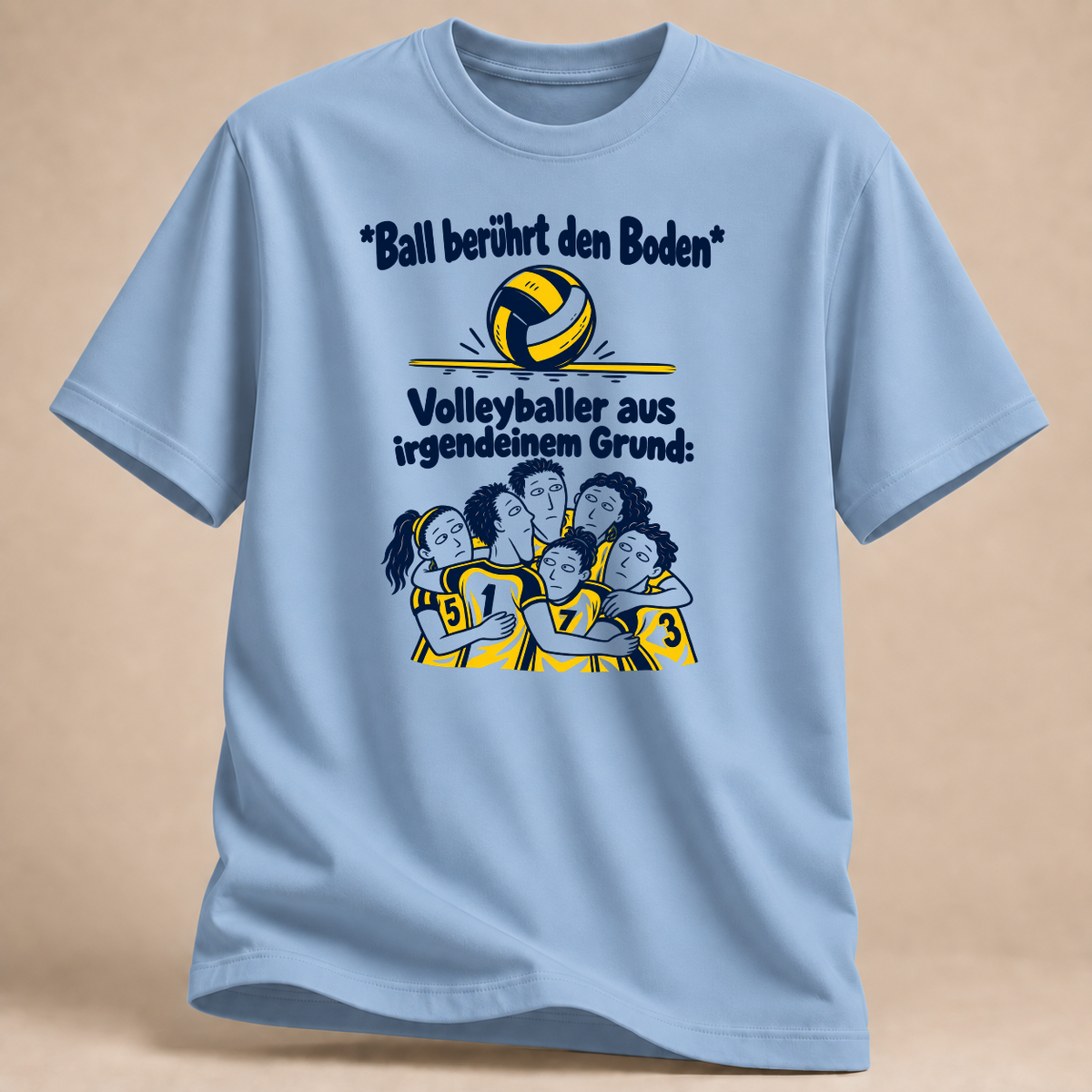 RÜCKRAUM – Ball berührt den Boden T-Shirt – Light Blue