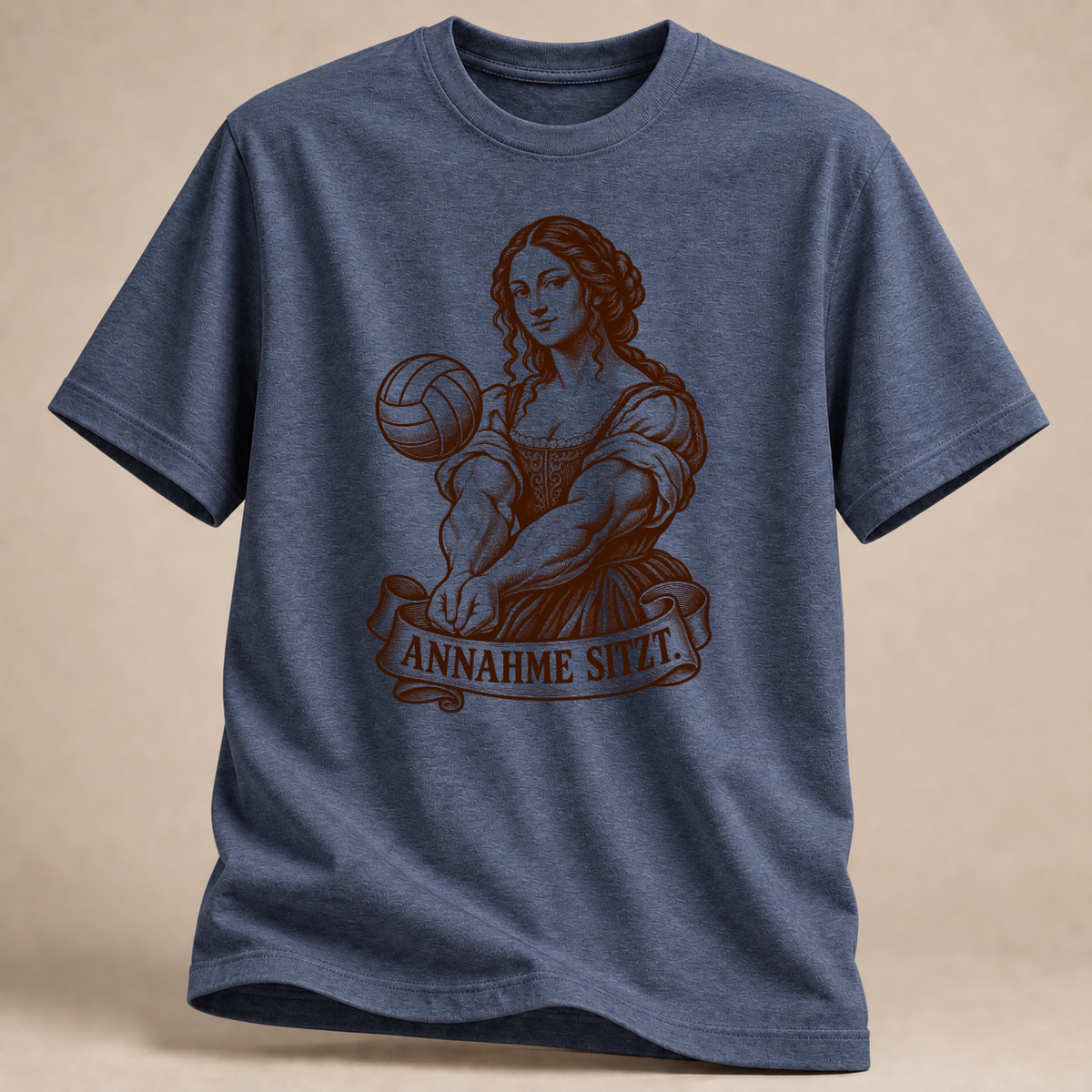 RÜCKRAUM – Annahme sitzt T-Shirt – Heather Navy