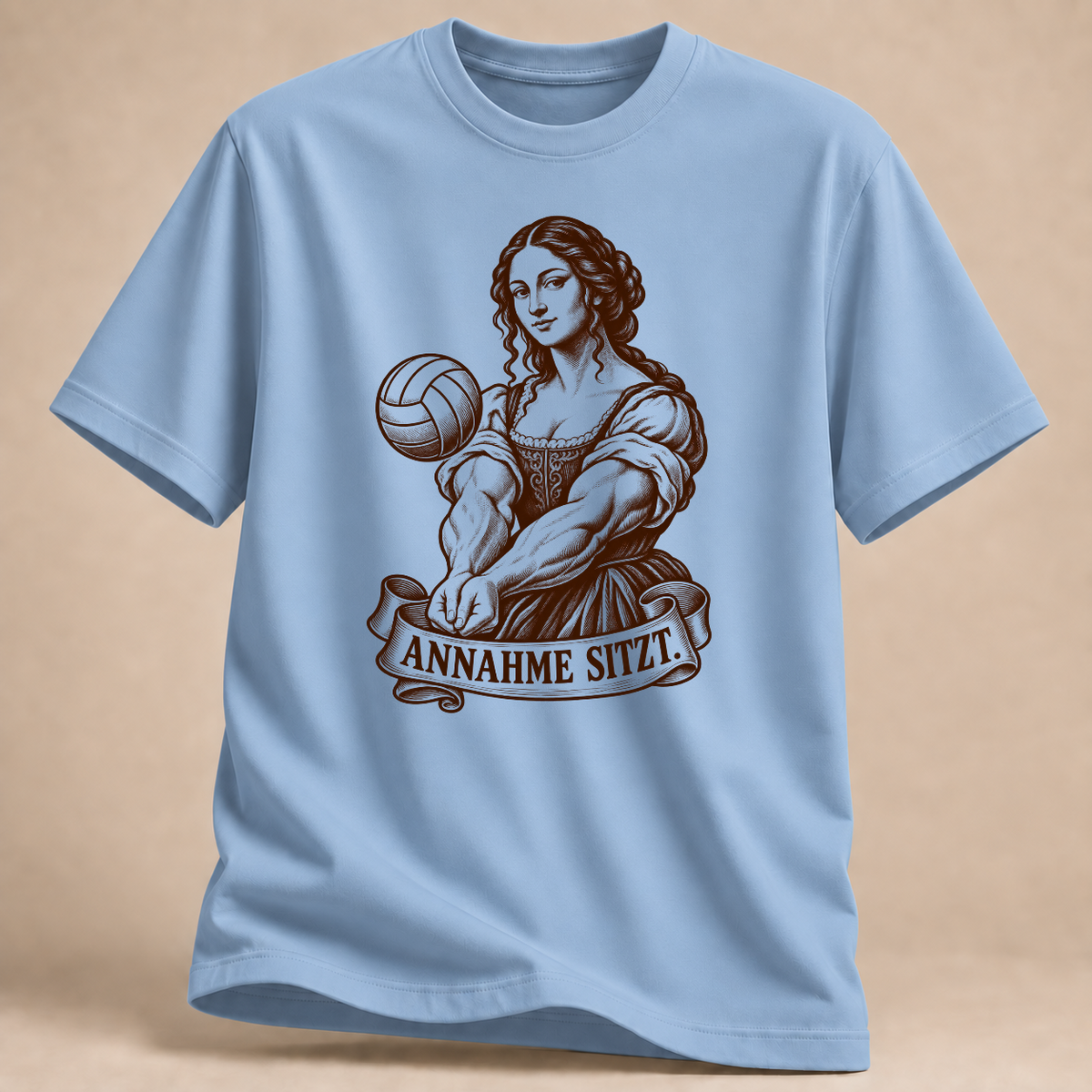 RÜCKRAUM – Annahme sitzt T-Shirt – Light Blue