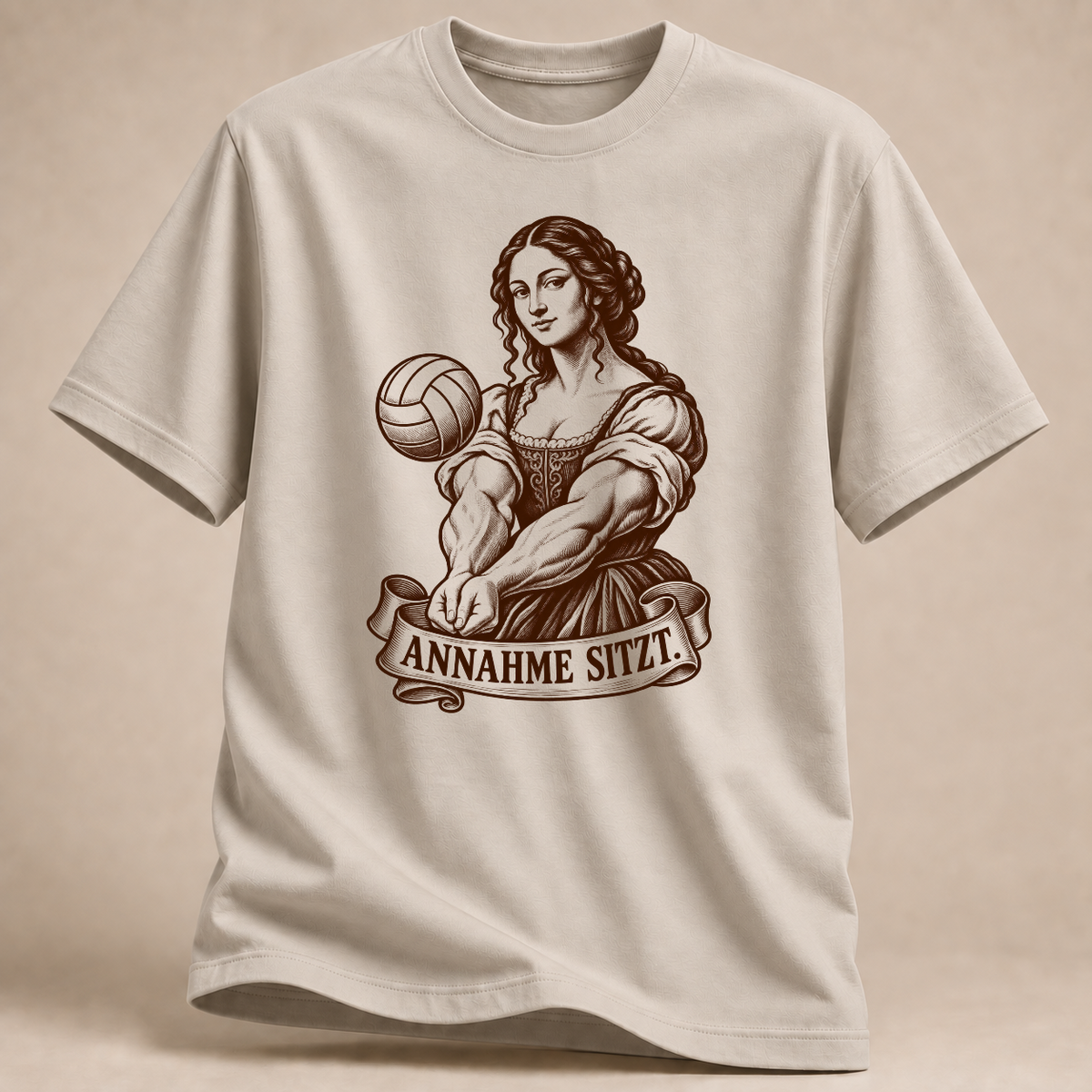 RÜCKRAUM – Annahme sitzt T-Shirt – Sand