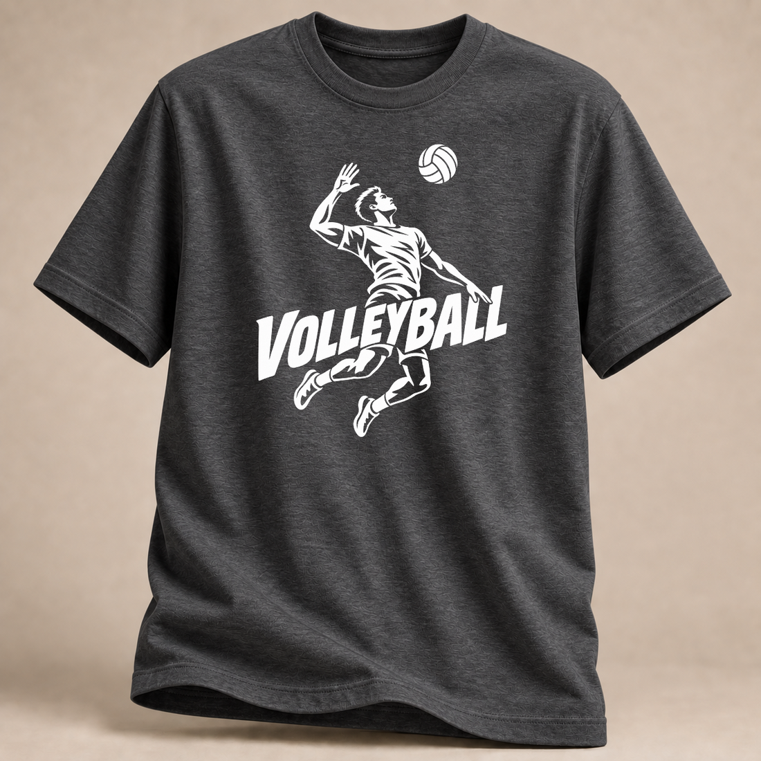 RÜCKRAUM – Volleyball im Sprung T-Shirt – Dark Heather