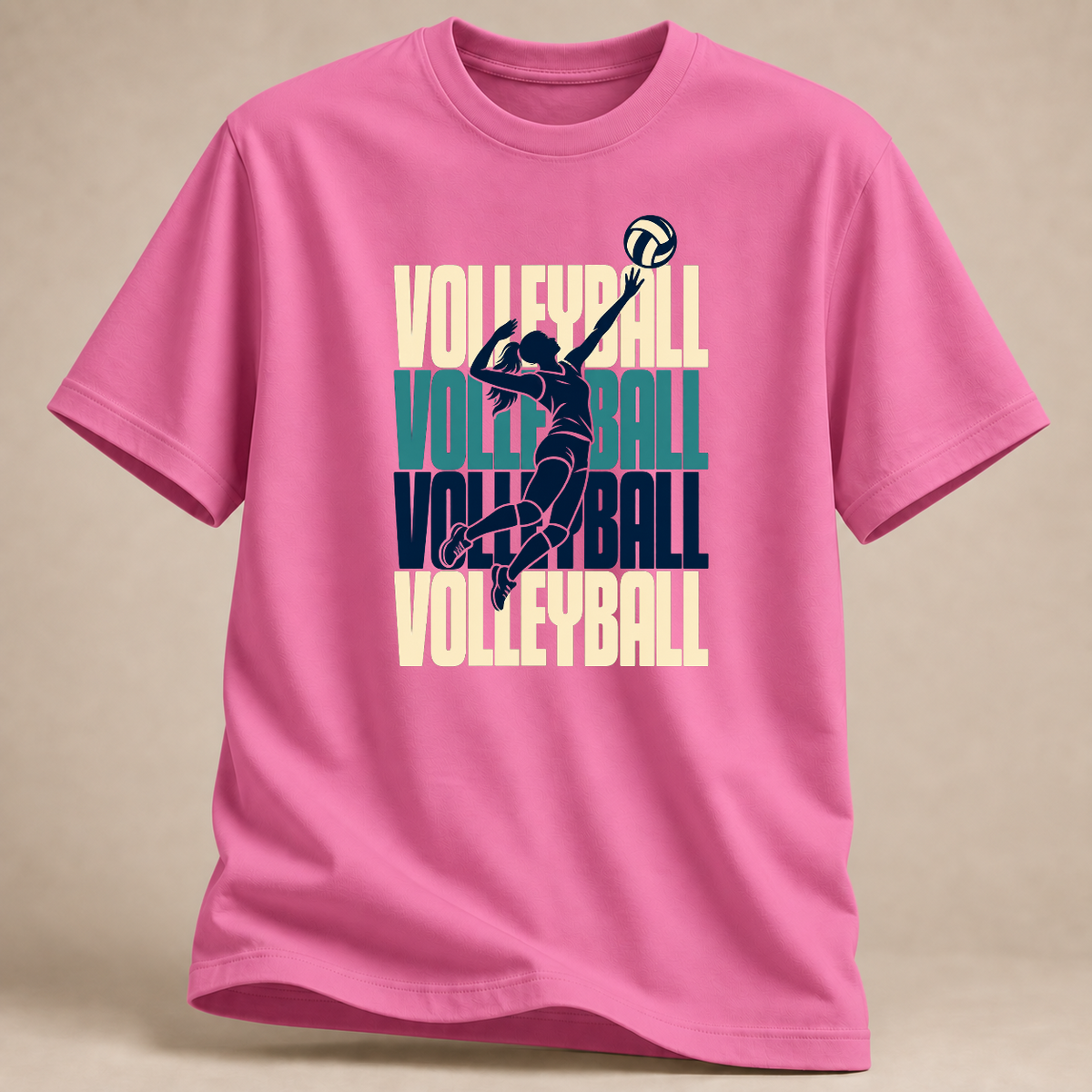 RÜCKRAUM – Volleyball Retro T-Shirt – Azalea