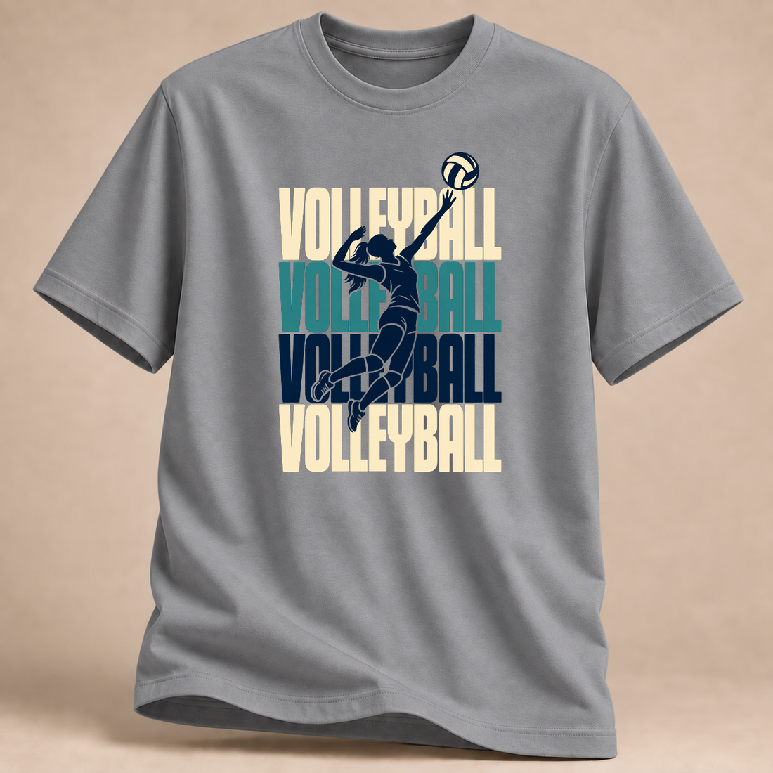 RÜCKRAUM – Volleyball Retro T-Shirt – RS Sport Grey