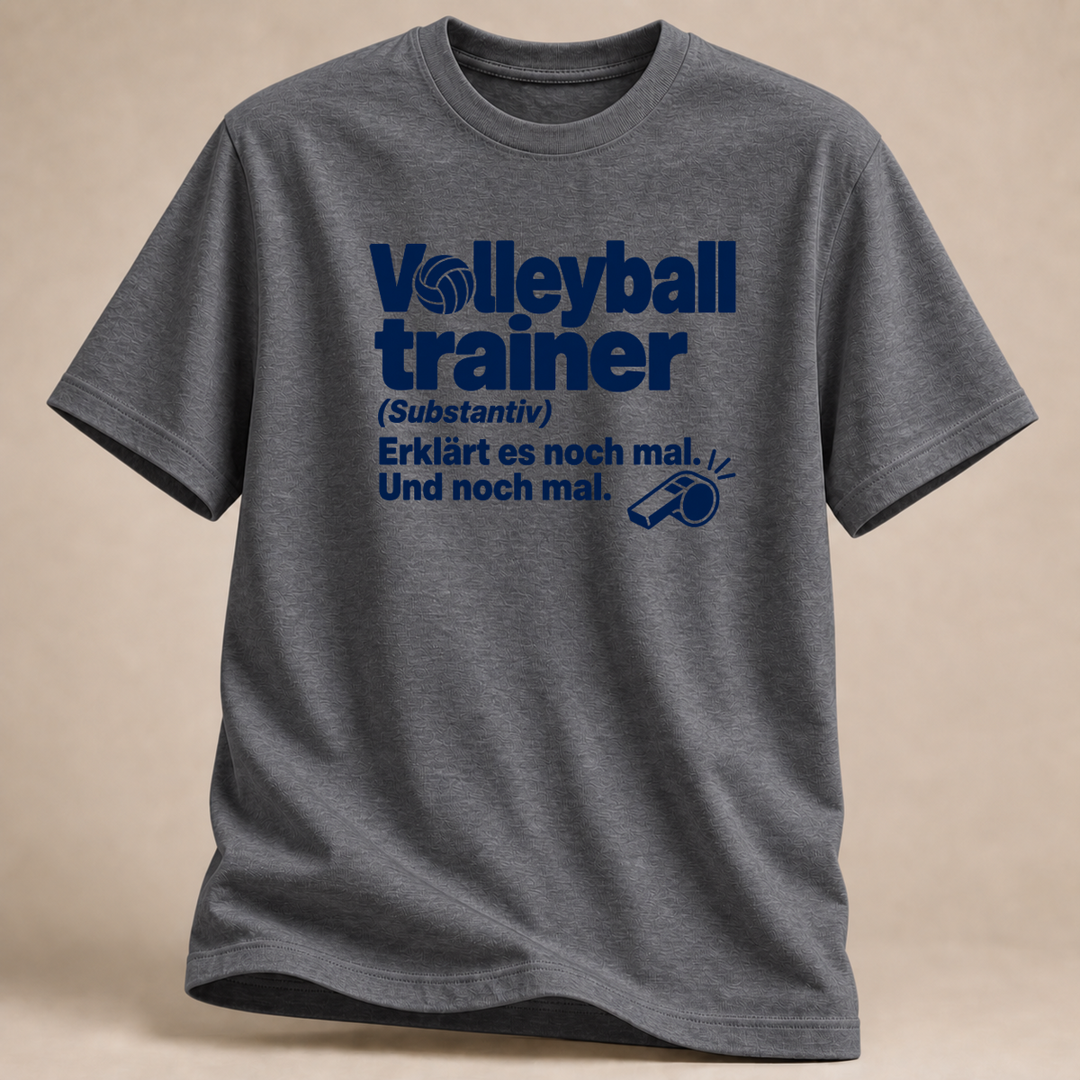 RÜCKRAUM – Volleyballtrainer T-Shirt – Graphite Heather