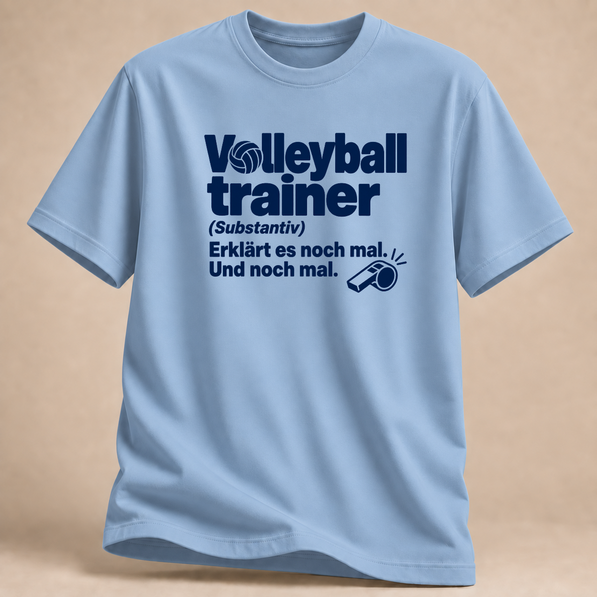 RÜCKRAUM – Volleyballtrainer T-Shirt – Light Blue