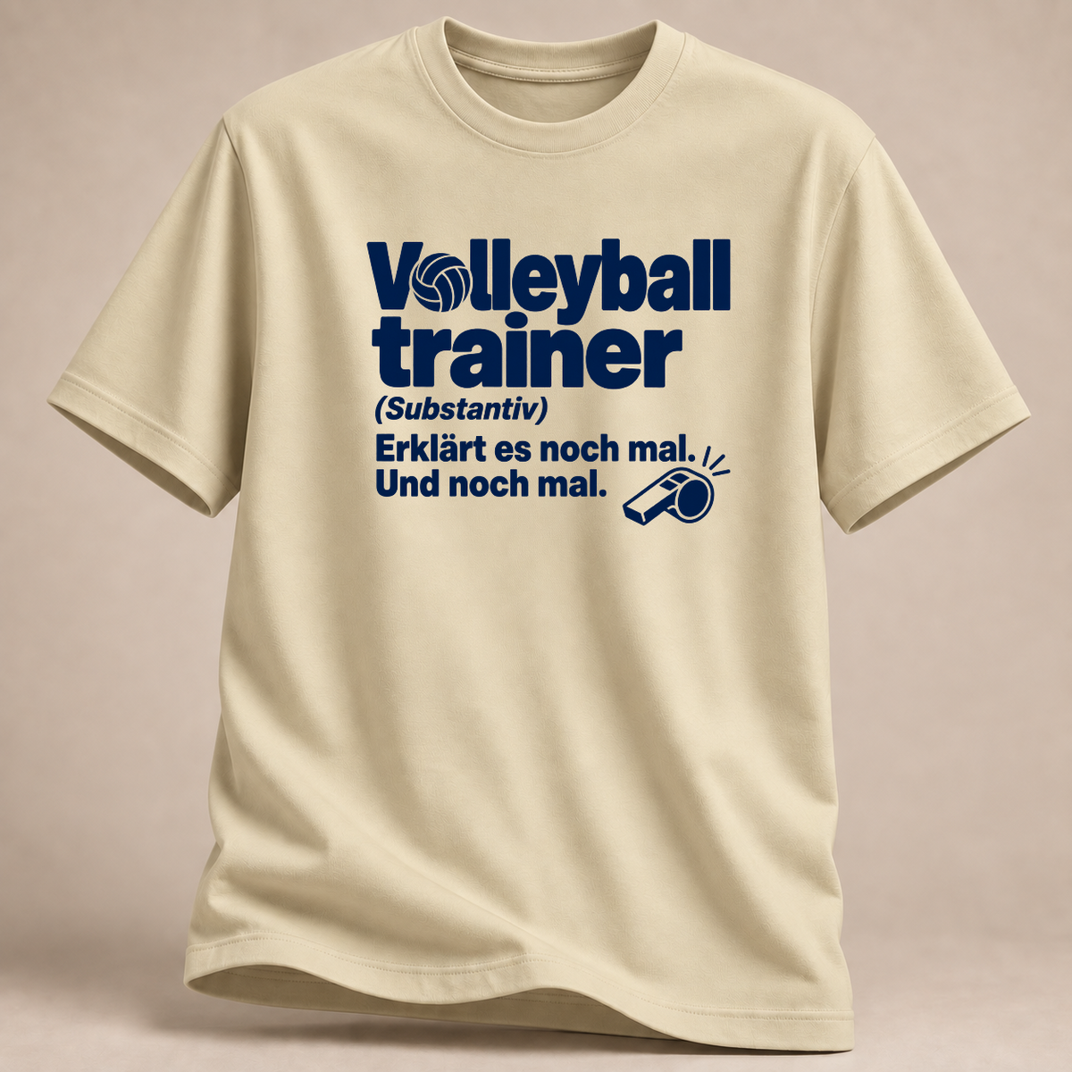 RÜCKRAUM – Volleyballtrainer T-Shirt – Natural