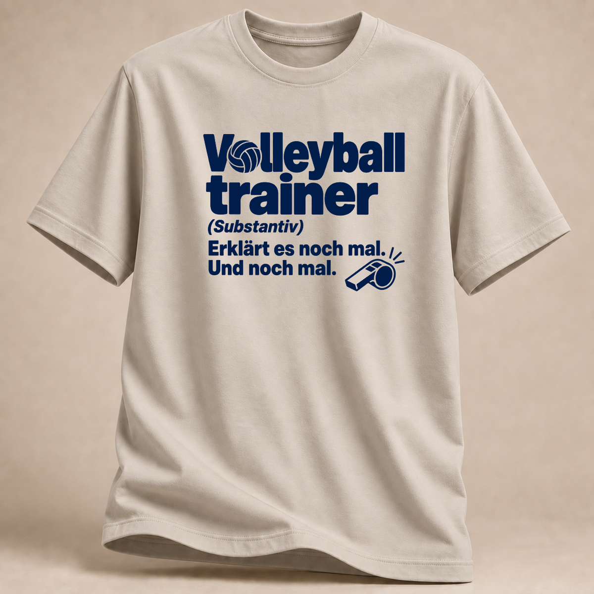 RÜCKRAUM – Volleyballtrainer T-Shirt – Sand