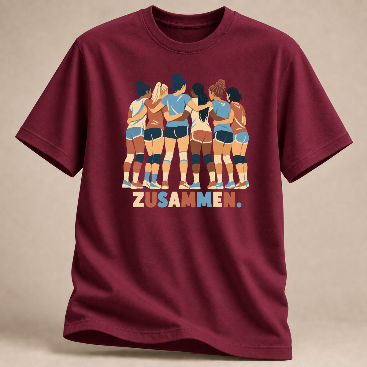 RÜCKRAUM – Zusammen T-Shirt – Maroon
