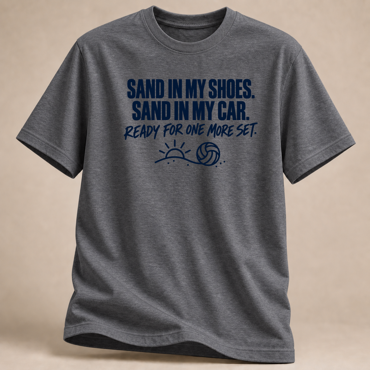 RÜCKRAUM – Sand Im Auto T-Shirt – graphite heather