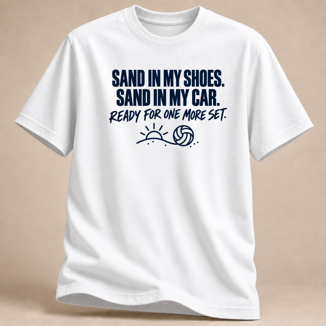 RÜCKRAUM – Sand Im Auto T-Shirt – white