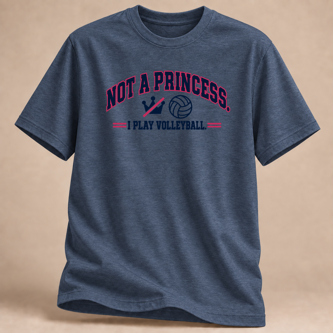 RÜCKRAUM – Keine Prinzessin Volleyball T-Shirt – heather navy