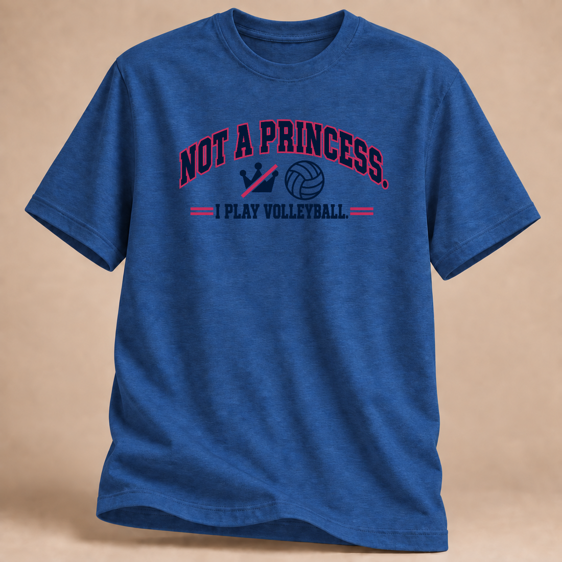 RÜCKRAUM – Keine Prinzessin Volleyball T-Shirt – heather royal