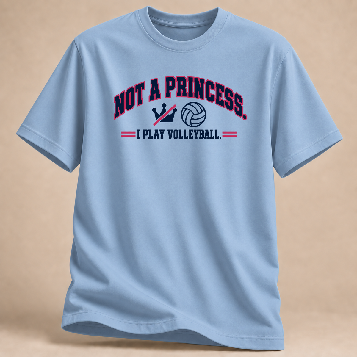RÜCKRAUM – Keine Prinzessin Volleyball T-Shirt – light blue