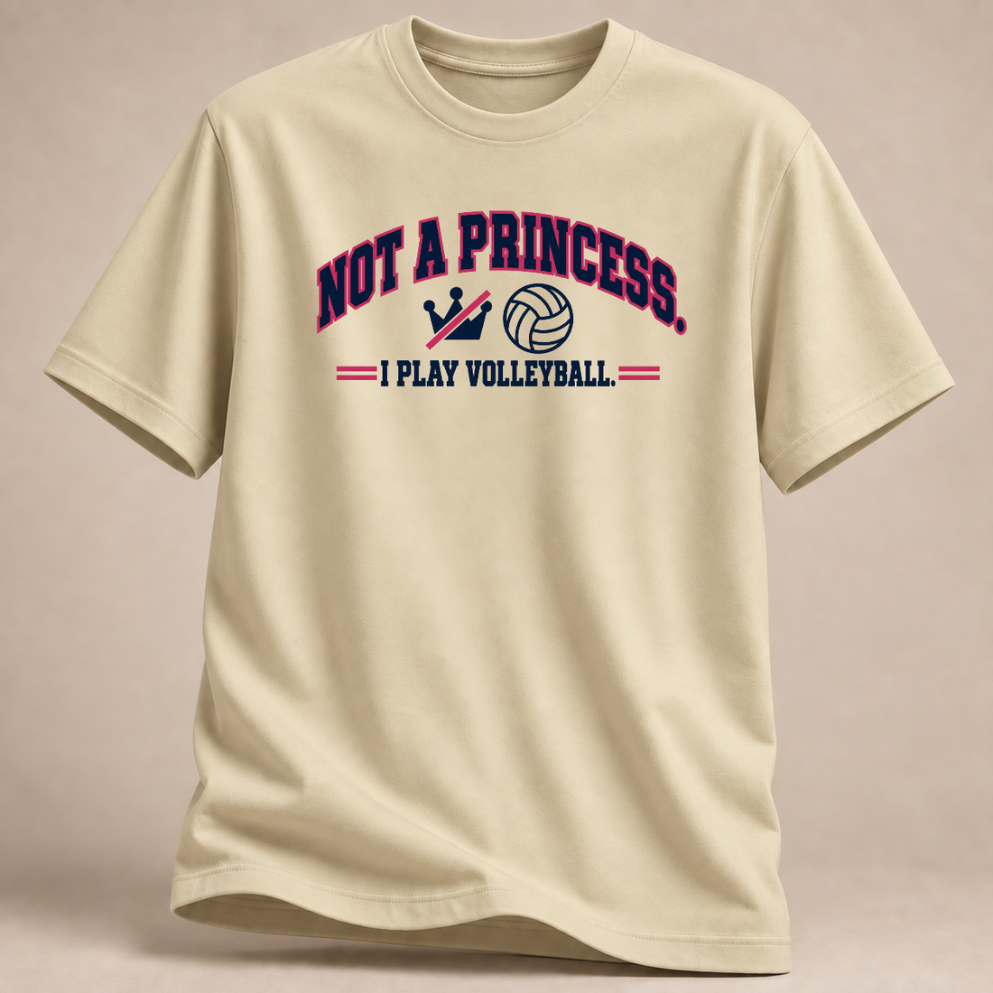 RÜCKRAUM – Keine Prinzessin Volleyball T-Shirt – natural