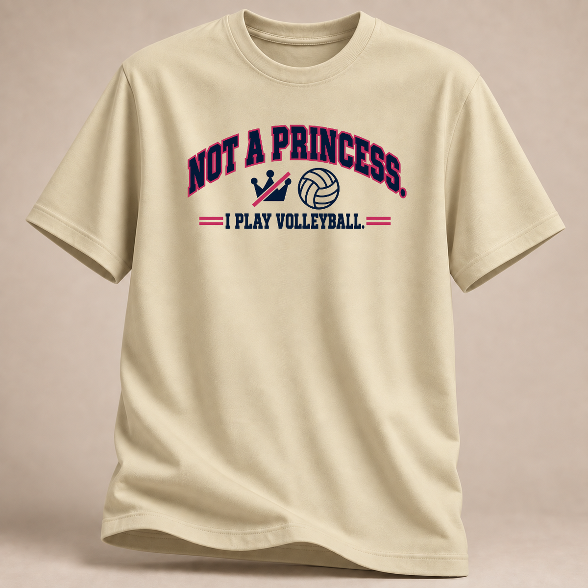 RÜCKRAUM – Keine Prinzessin Volleyball T-Shirt – natural