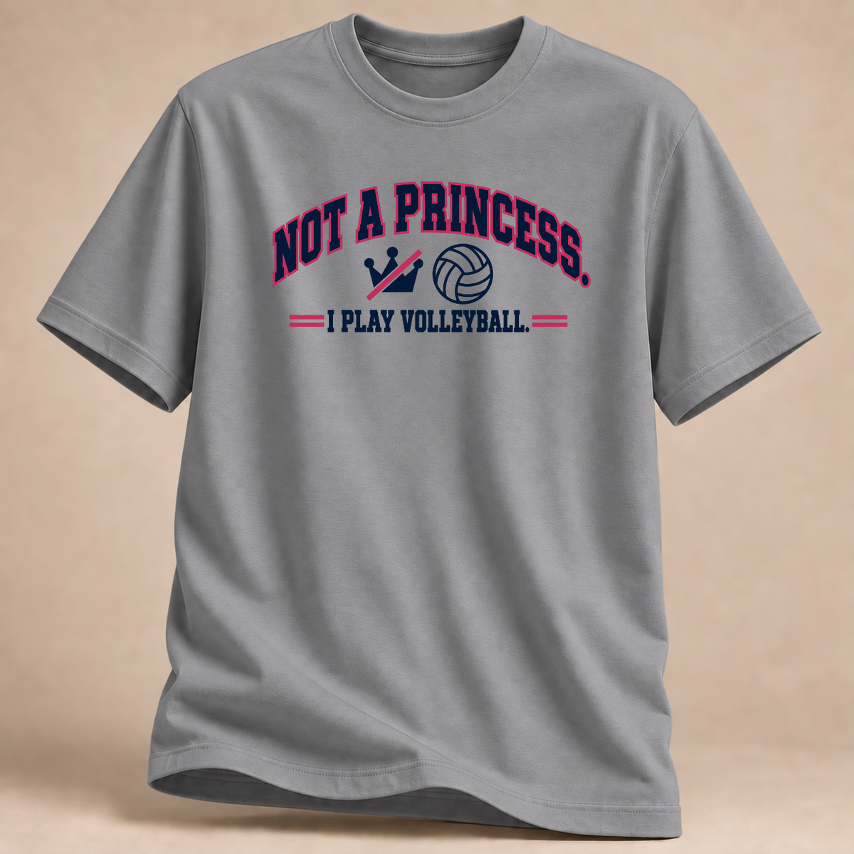 RÜCKRAUM – Keine Prinzessin Volleyball T-Shirt – rs sport grey