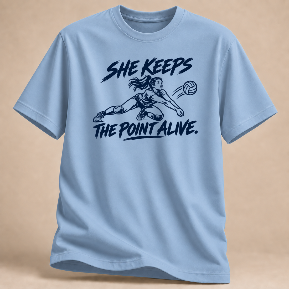 RÜCKRAUM – Punktretterin Volleyball T-Shirt – light blue