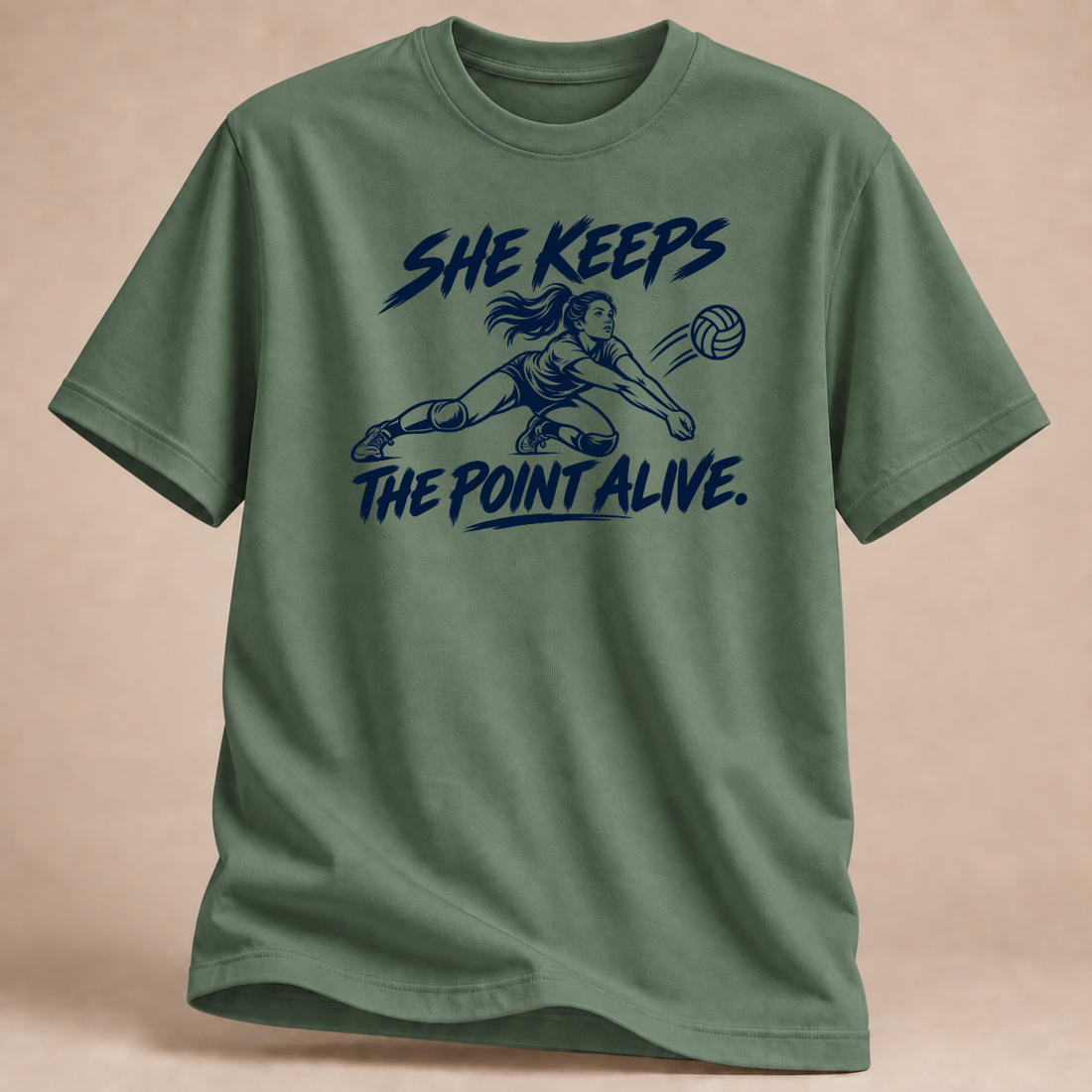 RÜCKRAUM – Punktretterin Volleyball T-Shirt – military green