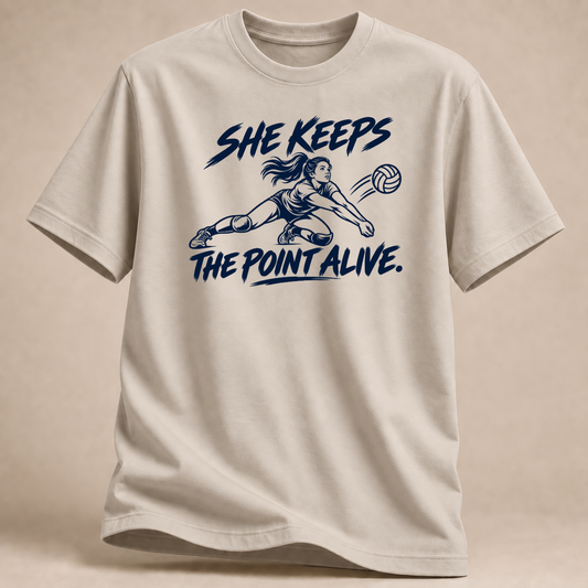 RÜCKRAUM – Punktretterin Volleyball T-Shirt – sand