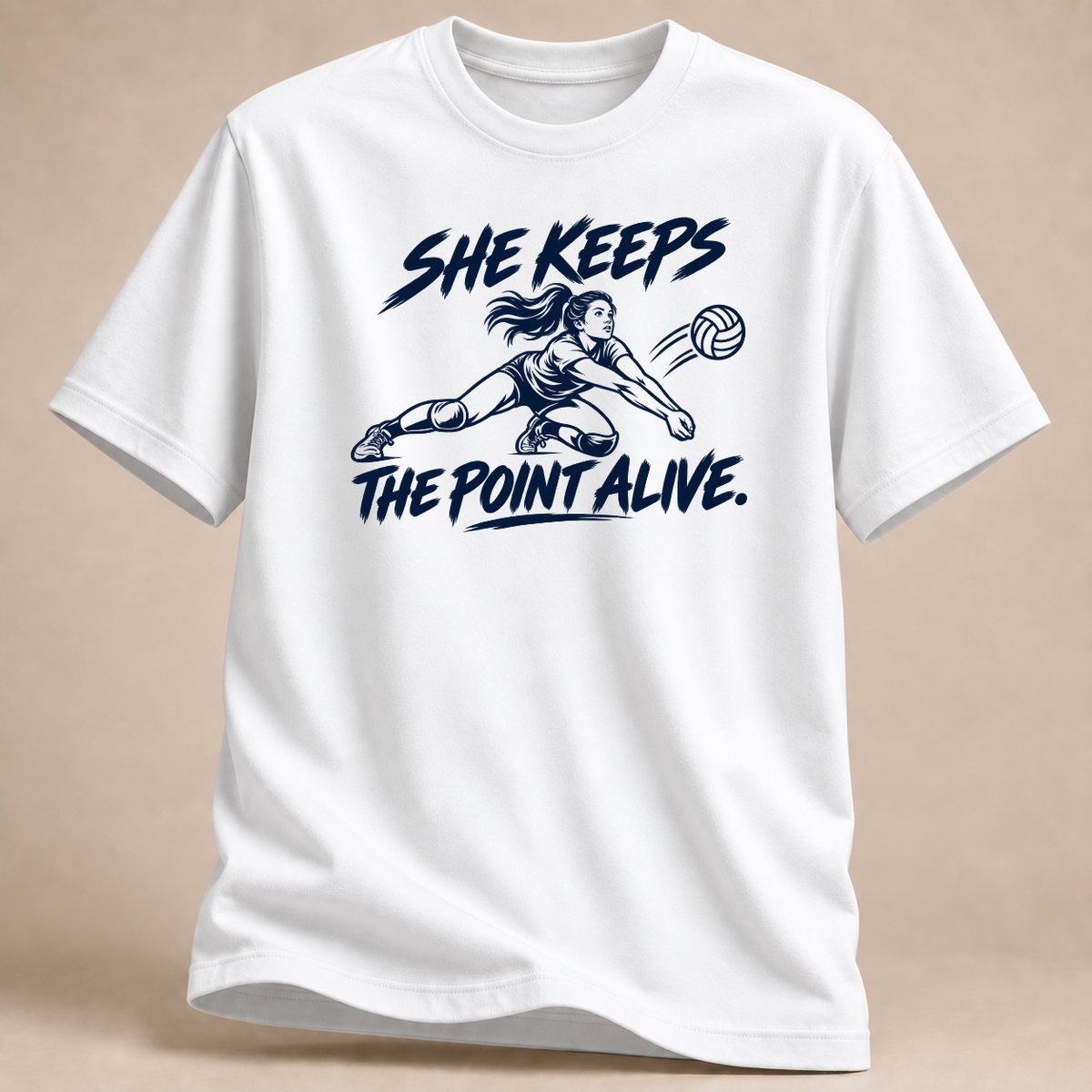 RÜCKRAUM – Punktretterin Volleyball T-Shirt – white