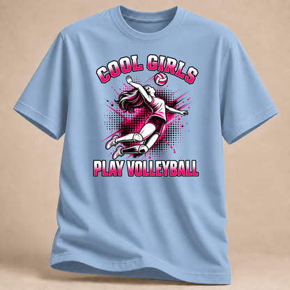 RÜCKRAUM – Cool Girls Volleyball T-Shirt – light blue